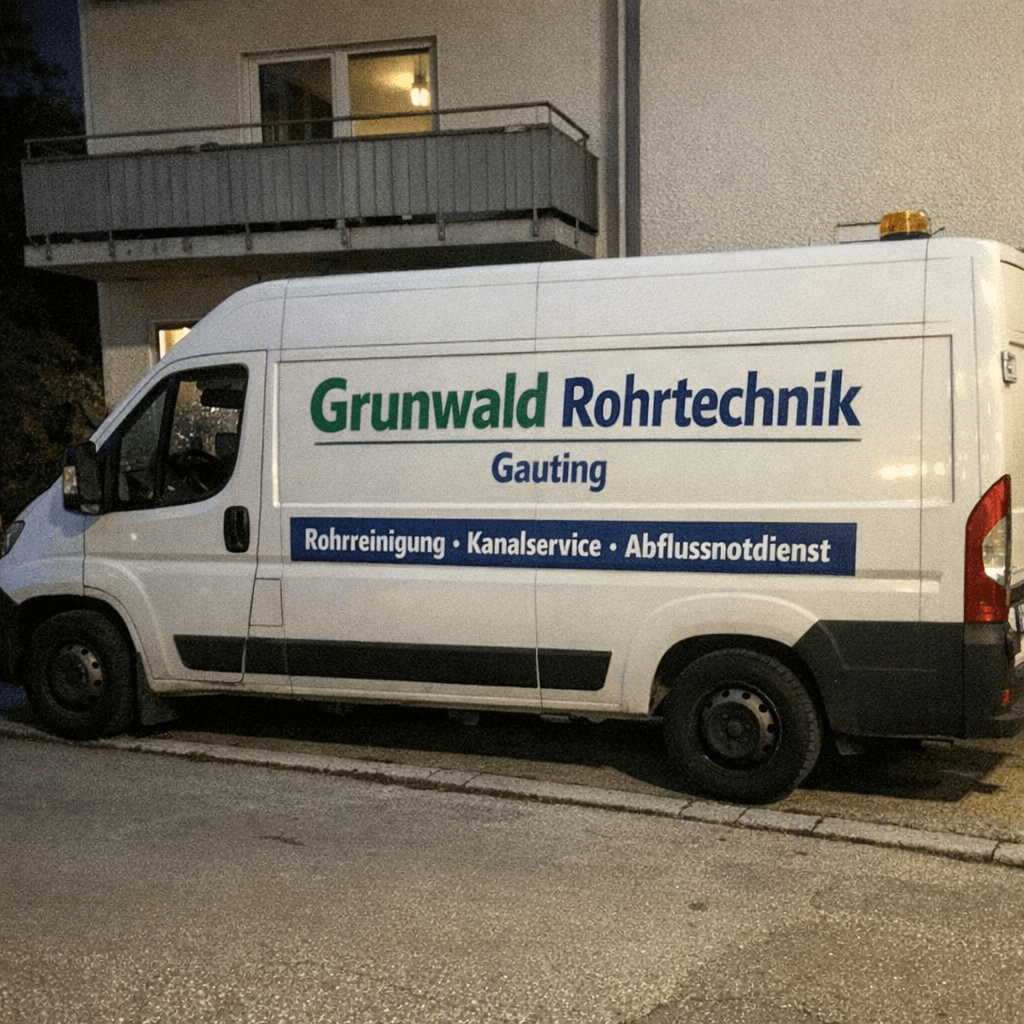 Einsatzfahrzeug der Rohrreinigung bereit